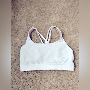 Lululemon Energy Bra, White, Brand New, Never Worn, Size 4